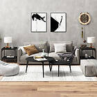 vidaXL Sidobord 2 st svart 40x40x40 cm konstruerat trä 819378
