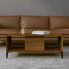 vidaXL Soffbord brun ek 90x50x36,5 cm konstruerat trä 821075