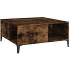vidaXL Soffbord rökfärgad ek 80x80x36,5 cm konstruerat trä 821105
