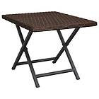 vidaXL Folding Table Brown 45x35x32 cm Synthetic Rattan