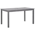 vidaXL Trädgårdsbord grå 140x80x74 cm massivt akaciaträ 311849