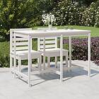 vidaXL Trädgårdsbord vit 159,5x82,5x110 cm massiv furu 824096