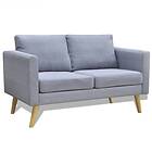vidaXL Soffa 2-sits tyg ljusgrå 242218