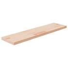 vidaXL Hylleplan 80x20x2,5 cm obehandlad massiv ek 342936