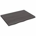 vidaXL Hylleplan mörkgrå 80x60x4 cm behandlad massiv ek 363792