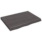 vidaXL Hylleplan mörkgrå 80x60x6 cm behandlad massiv ek 363793