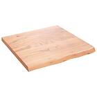 vidaXL Vegghylle ljusbrun 60x60x4 cm behandlad massiv ek 363654