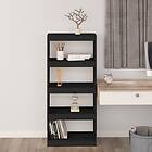 vidaXL Bokhylla/rumsavdelare svart 60x30x135.5 cm massiv furu 808172