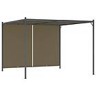 vidaXL Garden Pergola 3x3m Retractable Roof 180g/m²