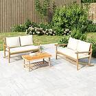 vidaXL Lounge Set 3 Pieces with Cushions Antracit Steel