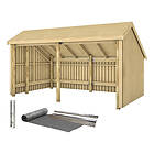 Plus Storage Shed Multi 2 Inkl Takpapp/Stolpfot Obehandlad 10.5M²