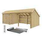 Plus Storage Shed Multi 3 Inkl Takpapp/Stolpfot Dubbeldörr/Öppen 15.5M²