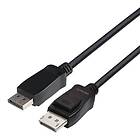 Deltaco DisplayPort-kabel, DP 1,4, 8K@60Hz, 3m, svart