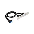 DeLock Slot bracket USB-panel