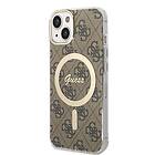 Guess iPhone 13 Skal 4G Pattern MagSafe Brun