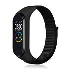 CaseOnline Nylon Armband Xiaomi Mi Band 3 / 4 Dark Black