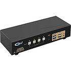 CKL KVM 4x2 HDMI Switch Dual Monitor HDMI2.0 4K60Hz 4:4:4 med 1xaudio och 4xUSB-