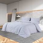 vidaXL Bäddset grå 220x240 cm lätt mikrofiber 135955