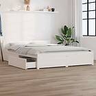 vidaXL Bed Frame med lådor vit 140x190 cm 3103550