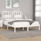 vidaXL Bed Frame vit massiv furu 200x200 cm 3103954