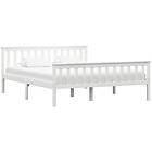 vidaXL Bed Frame vit massiv furu 160x200 cm 283218