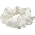 Lenoites Mulberry Silk Scrunchie White