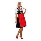 Oktoberfest Dirndl Svart/Röd Maskeraddräkt Large