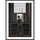 Gallerix Poster Frau Am Fenster By Caspar David Friedrich 30x40 5074-30x40