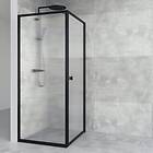 Macro Design Duschhörn Empire Swing Svart Linjeglas 99x99 Mattsvart DESW1010SLI