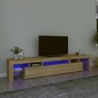vidaXL TV Stand med LED-belysning sonoma ek 215x36.5x40 cm 3152796