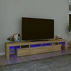 vidaXL TV Stand med LED-belysning sonoma ek 230x36.5x40 cm 3152788