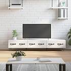 vidaXL TV-benk vit högglans 150x36x30 cm konstruerat trä 829150