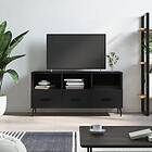 vidaXL TV-benk svart 102x36x50 cm konstruerat trä 829053
