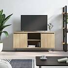 vidaXL TV-benk sonoma-ek 104x35x50 cm konstruerat trä 827015
