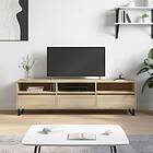 vidaXL TV-benk sonoma-ek 150x30x44,5 cm konstruerat trä 831303