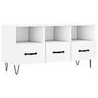 vidaXL TV-benk vit 102x36x50 cm konstruerat trä 829028