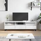 vidaXL TV-benk vit 150x30x44,5 cm konstruerat trä 831300