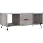 vidaXL Soffbord grå sonoma 102x50x40 cm konstruerat trä 829274