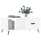 vidaXL Soffbord vit 90x50x40 cm konstruerat trä 829180