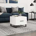 vidaXL Soffbord vit högglans 50x50x40 cm konstruerat trä 829448