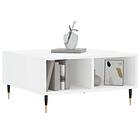 vidaXL Soffbord vit högglans 60x60x30 cm konstruerat trä 827030