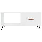 vidaXL Soffbord vit högglans 90x50x40 cm konstruerat trä 829182