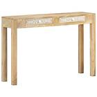 vidaXL Konsolbord 110x30x75 cm massivt blekt mangoträ 351617