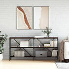 vidaXL Konsolbord brun ek 160x30x75 cm konstruerat trä och järn 832852
