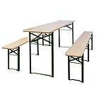 vidaXL Folding Beer Table with 2 Benches 220 cm Fir Wood 42207