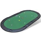 vidaXL Pokerbord hopfällbart för 10 spelare med dealerplats grön 80135