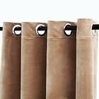 vidaXL Mörkläggningsgardiner med ringar 2 st beige sammet 140x225 cm 134505