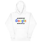 Fotomax Hoodie med texten "Jag behöver inte google min fru vet allt" Svart