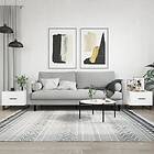 vidaXL Soffbord 2 st vit högglans 50x50x40 cm konstruerat trä 829449