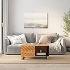 vidaXL Soffbord brun och svart 80x50x40 cm massivt mangoträ 356787